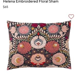 2 Pottery Barn embroidered shams